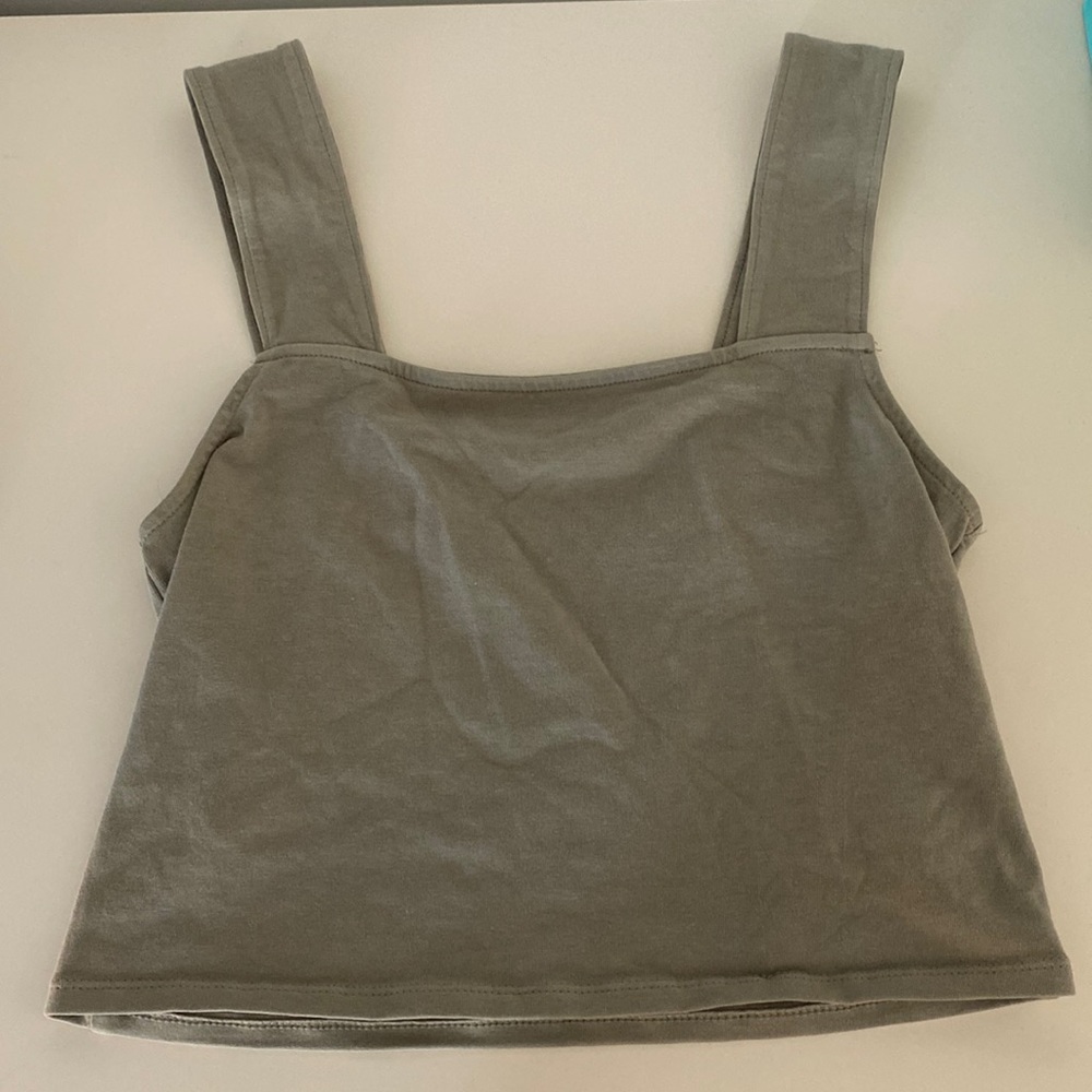 American Eagle Army Green Crop Top